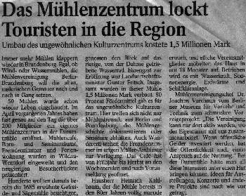 Lausitzer Rundschau; aus dem Jahre 1999